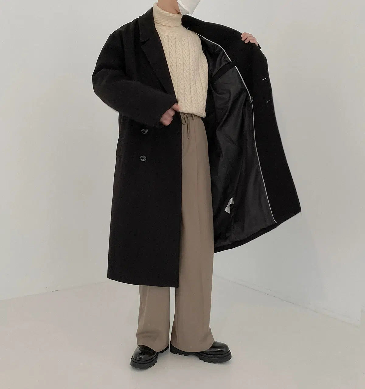 Mid-length Thickened Woolen Coat