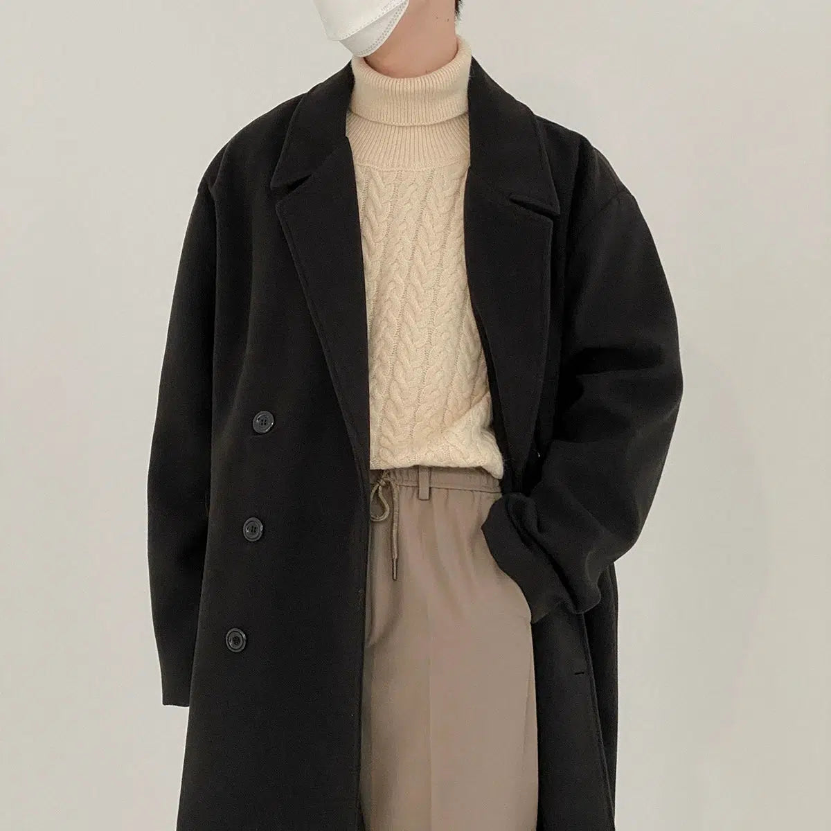 Mid-length Thickened Woolen Coat
