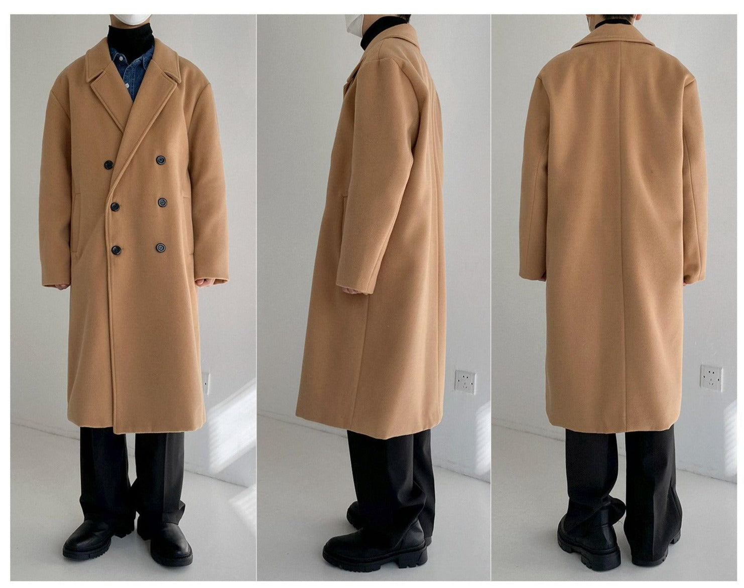 Mid-length Thickened Woolen Coat