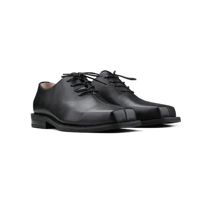 Midline Design Square Toe Leather Shoes