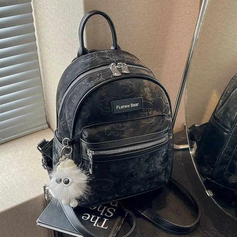 Mini Embossed Bear Backpack
