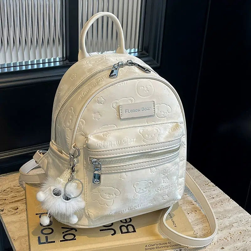 Mini Embossed Bear Backpack