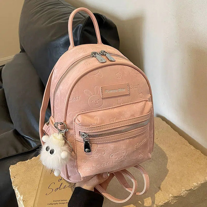 Mini Embossed Bear Backpack