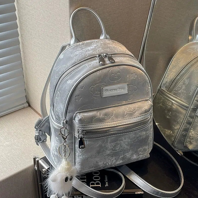 Mini Embossed Bear Backpack