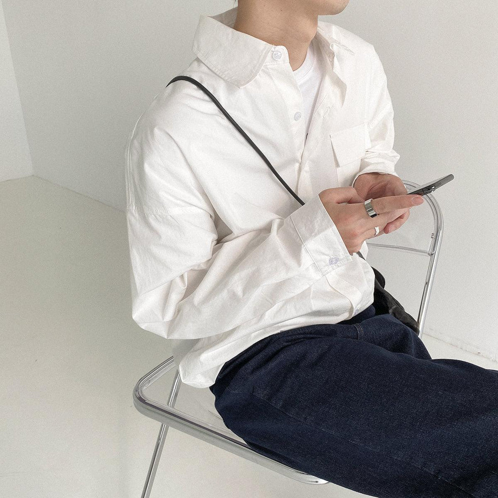 Minimalist Cargo Long-sleeved casual shirt