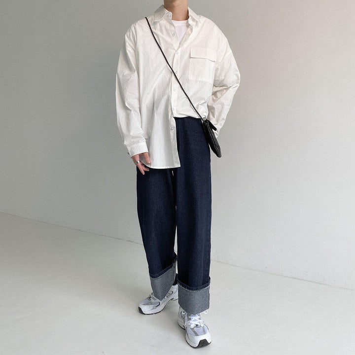 Minimalist Cargo Long-sleeved casual shirt
