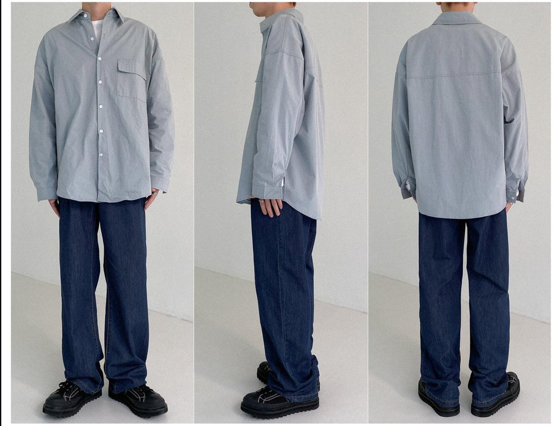 Minimalist Cargo Long-sleeved casual shirt