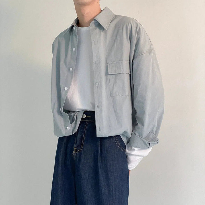 Minimalist Cargo Long-sleeved casual shirt