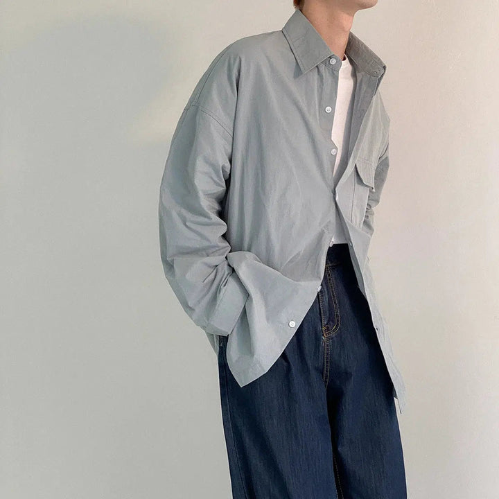 Minimalist Cargo Long-sleeved casual shirt