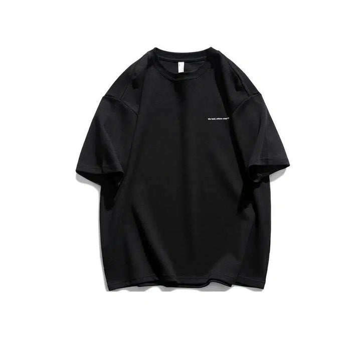 Minimalist Cotton Tee with Motivational Script