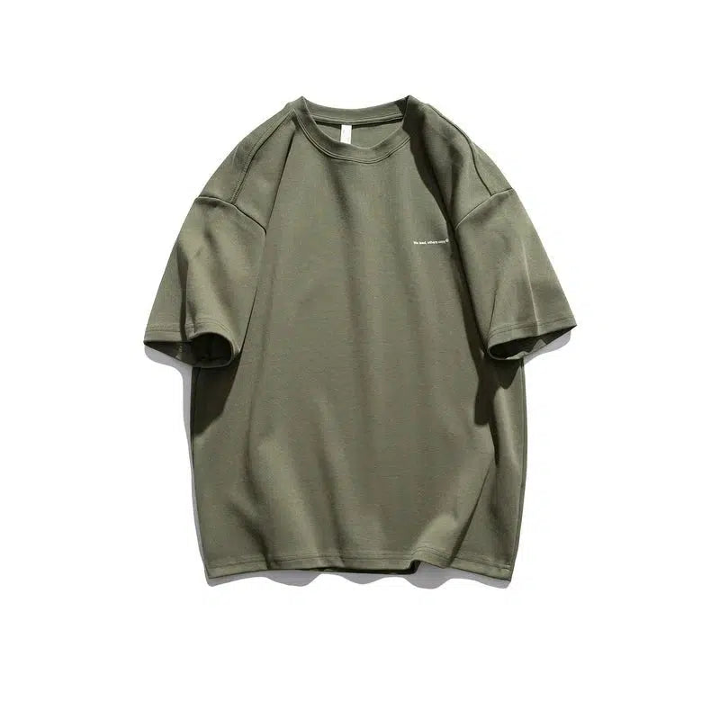 Minimalist Cotton Tee with Motivational Script