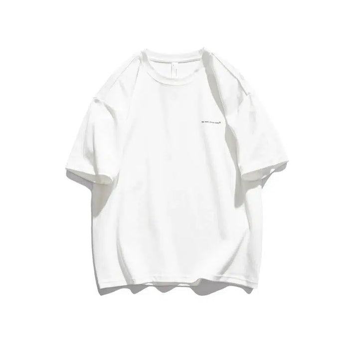 Minimalist Cotton Tee with Motivational Script
