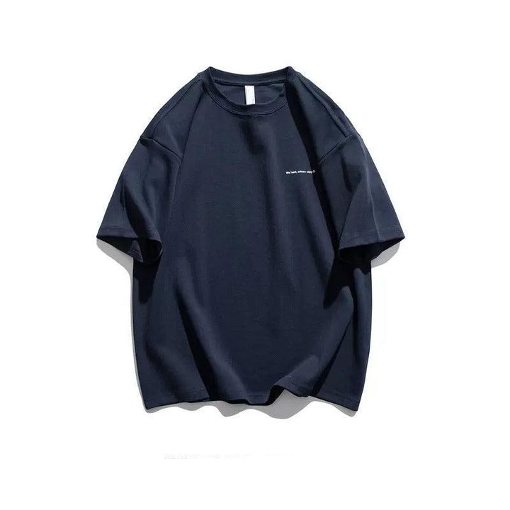 Minimalist Cotton Tee with Motivational Script