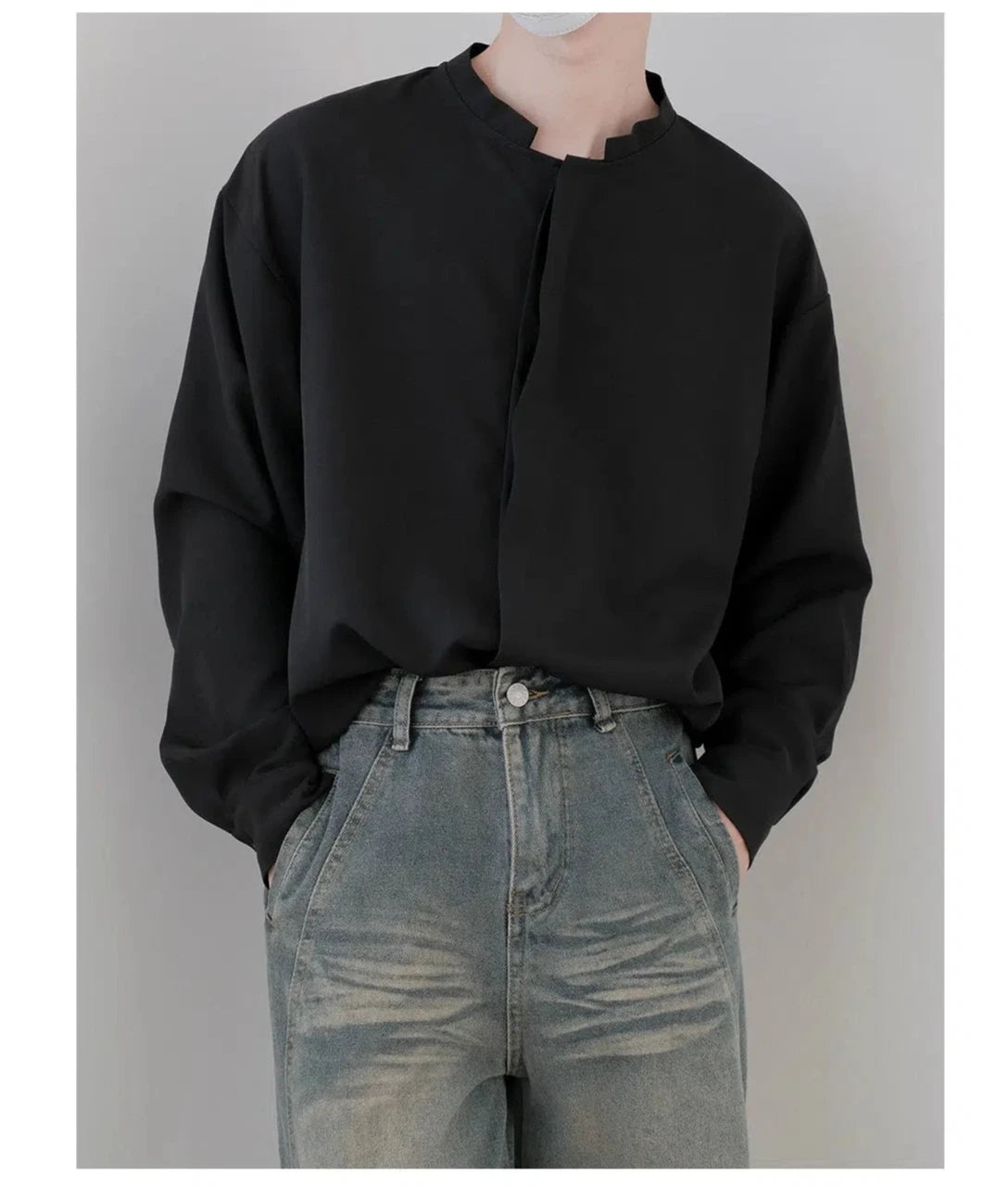 Minimalist Long Sleeve Collar Shirt