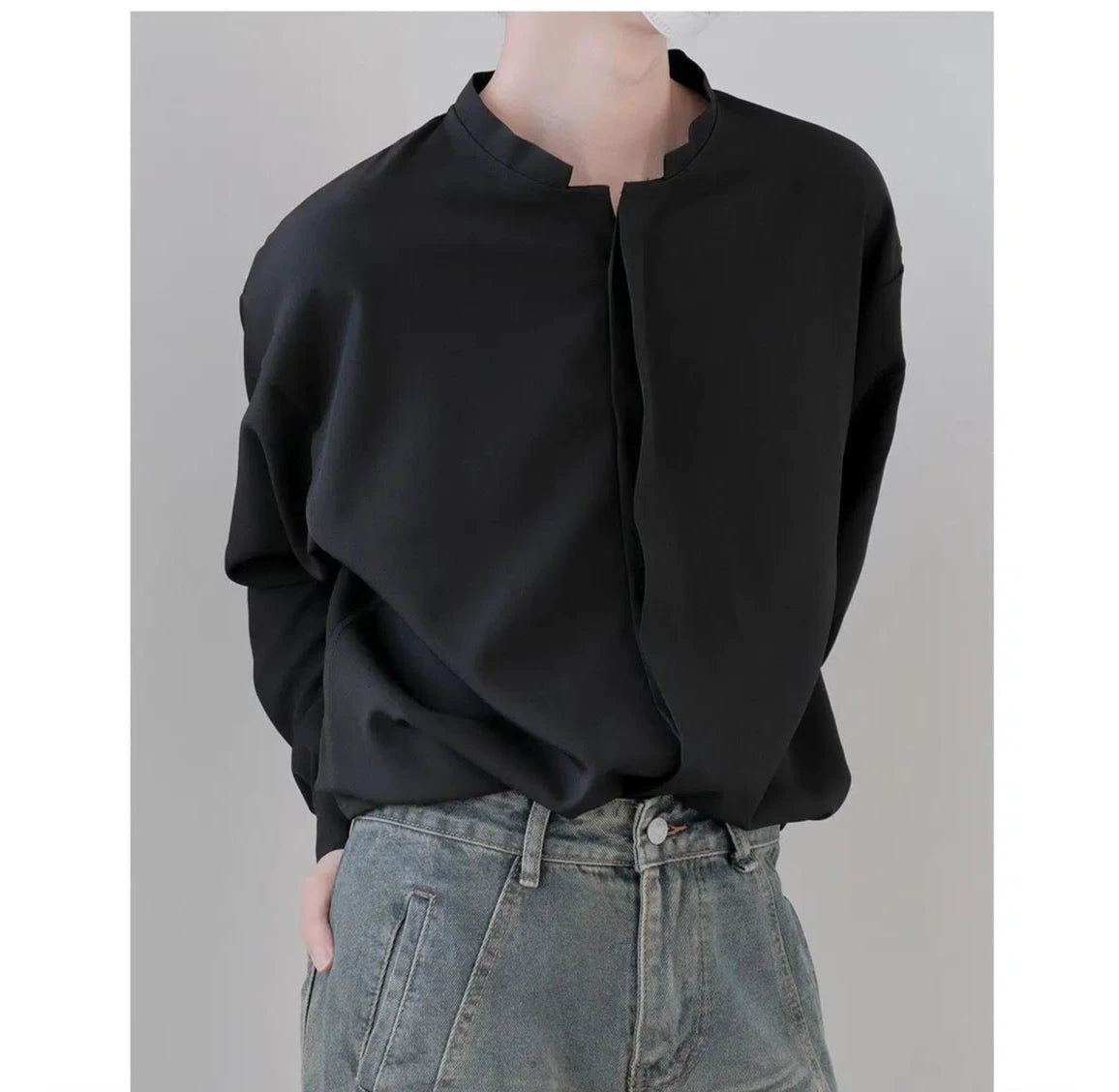 Minimalist Long Sleeve Collar Shirt