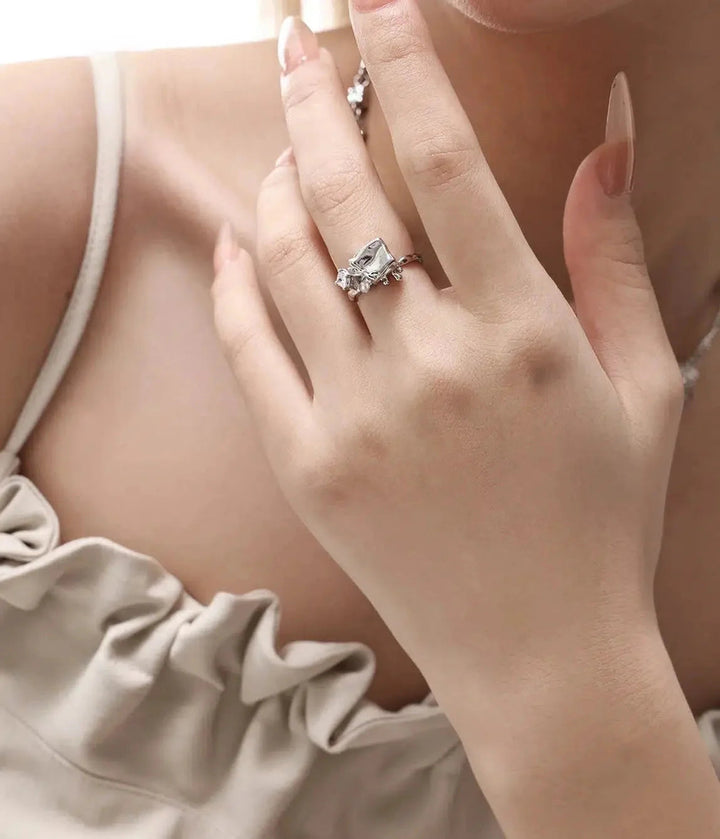 Mirror Square Ring