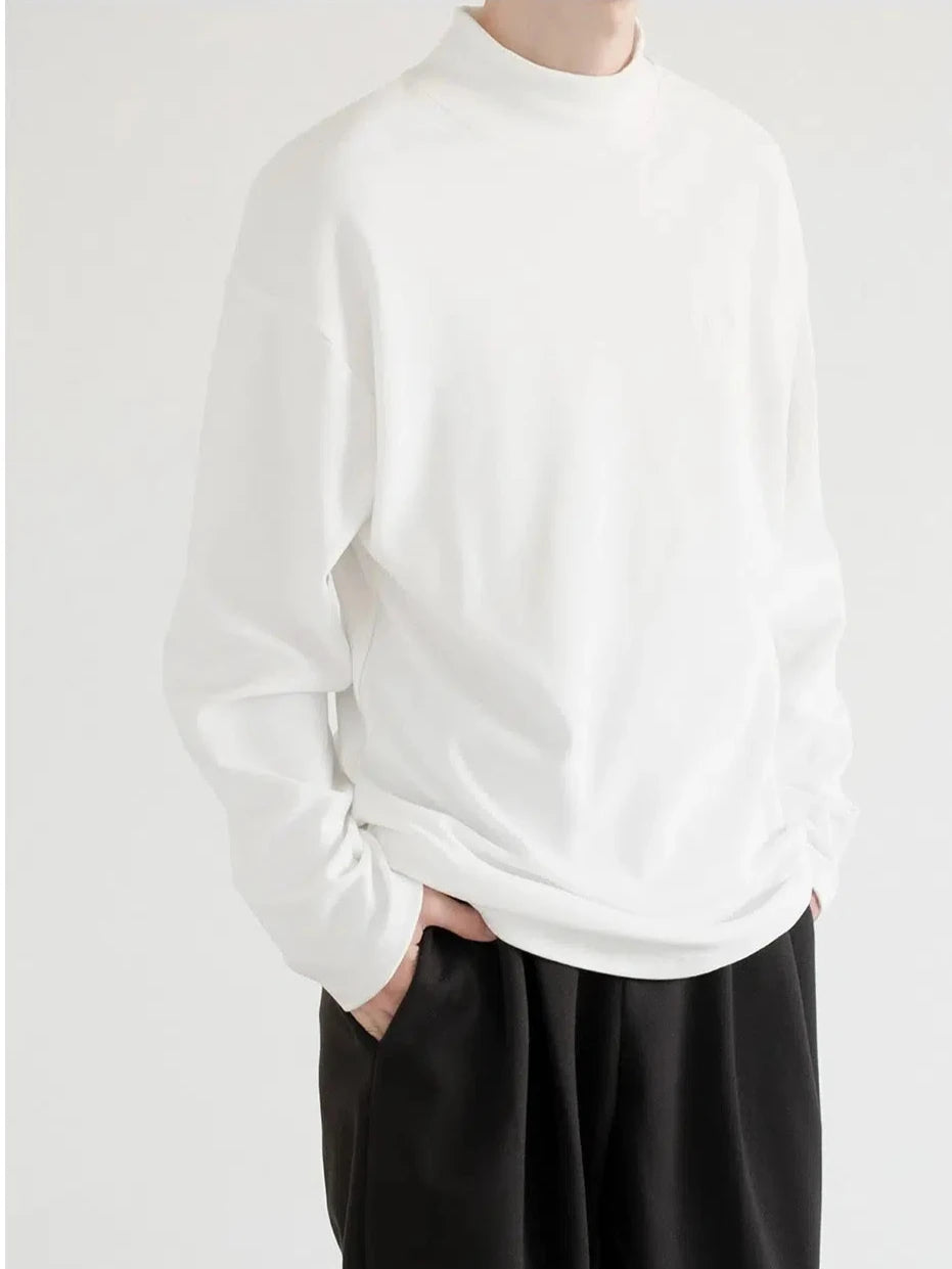 Mock Neck Long Sleeve Bottoming Shirt