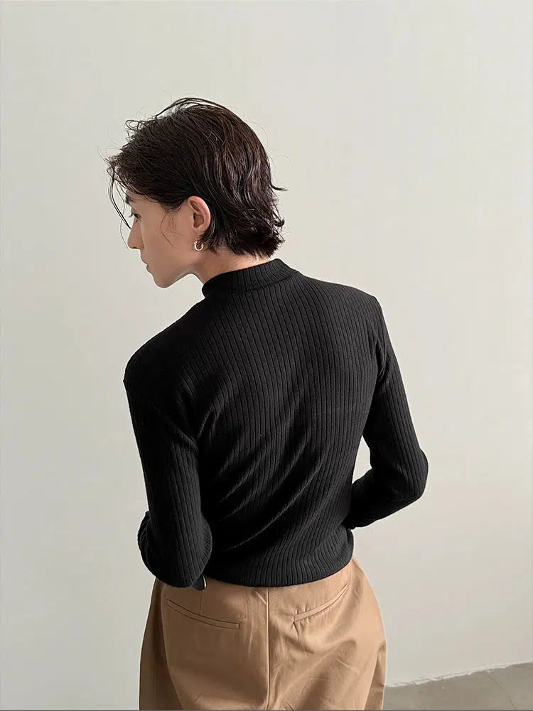 Mock Neck Long Sleeve Shirt