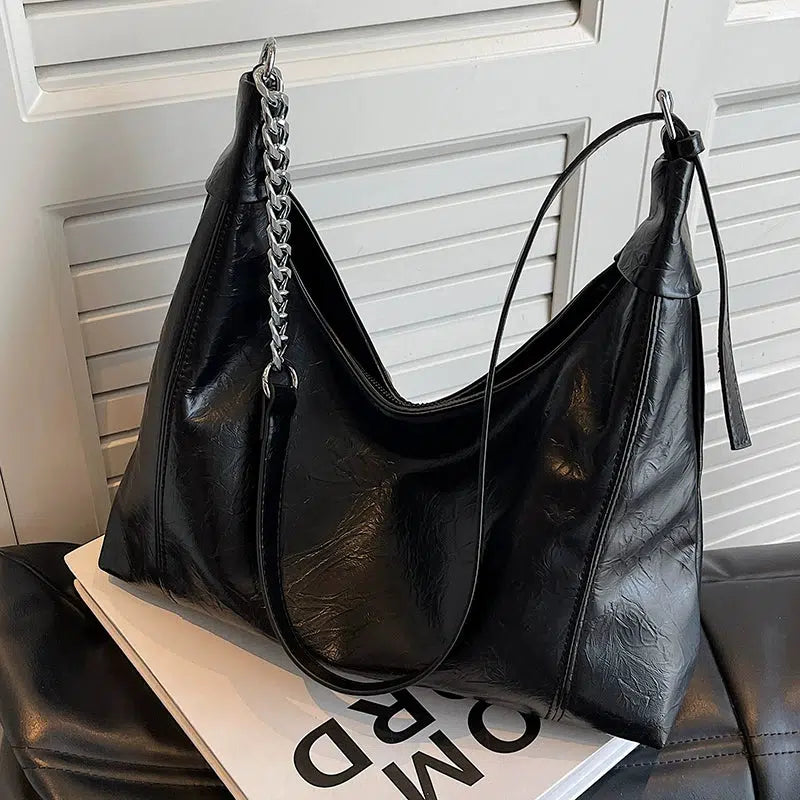 Modern Metallic Chain Tote Bag