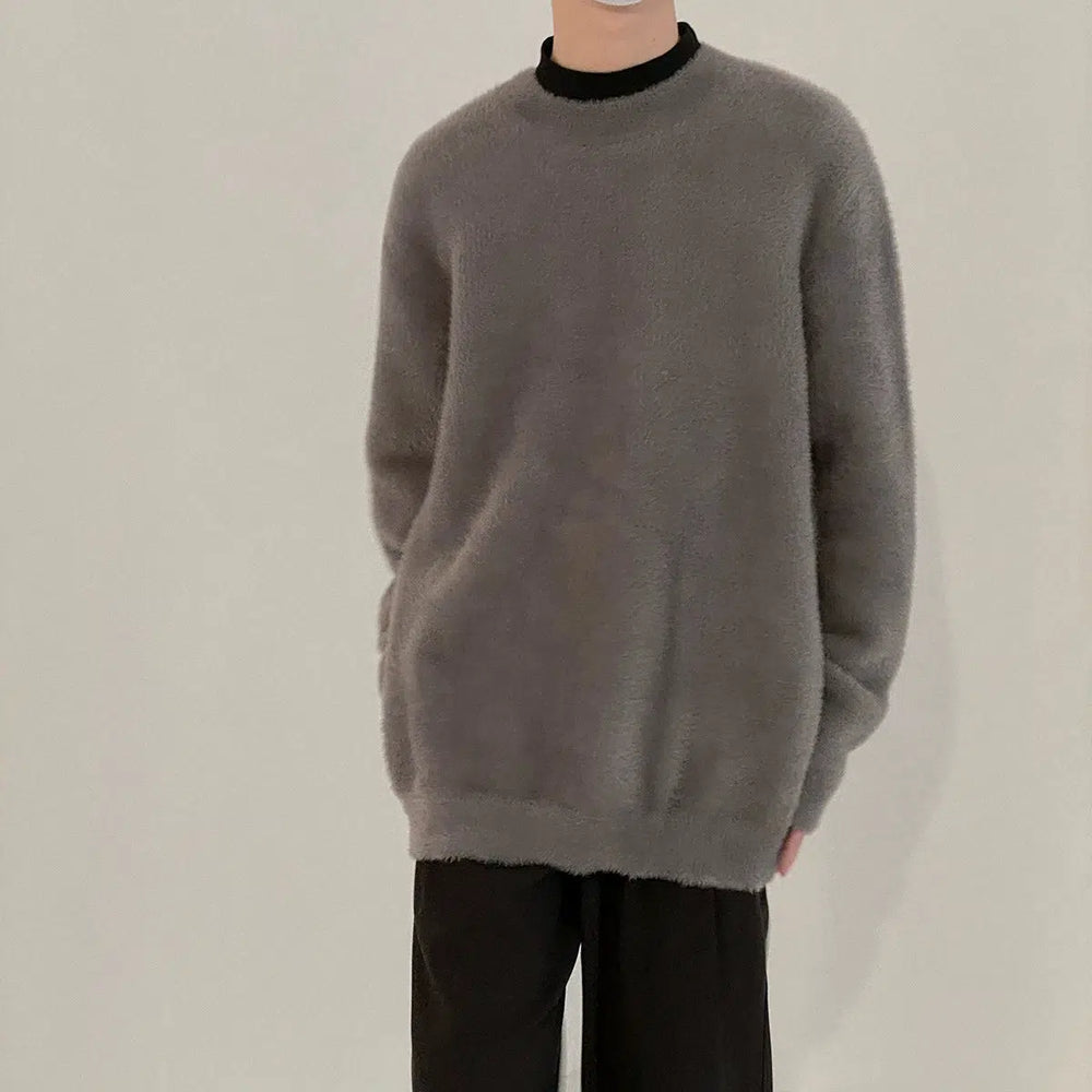 Mohair Cashmere Pullover Sweater