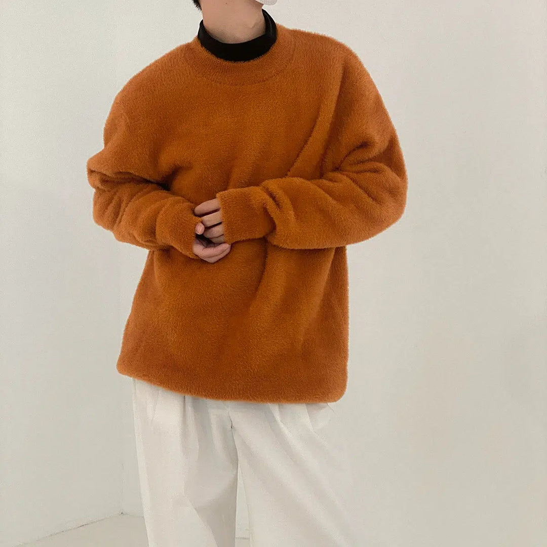 Mohair Cashmere Pullover Sweater