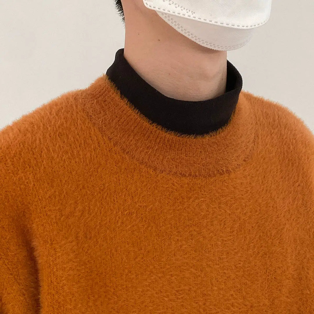Mohair Cashmere Pullover Sweater