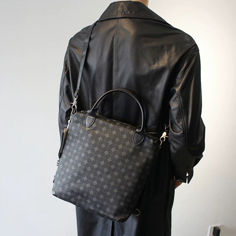 Monogram Canvas Convertible Backpack Crossbody Bag 3