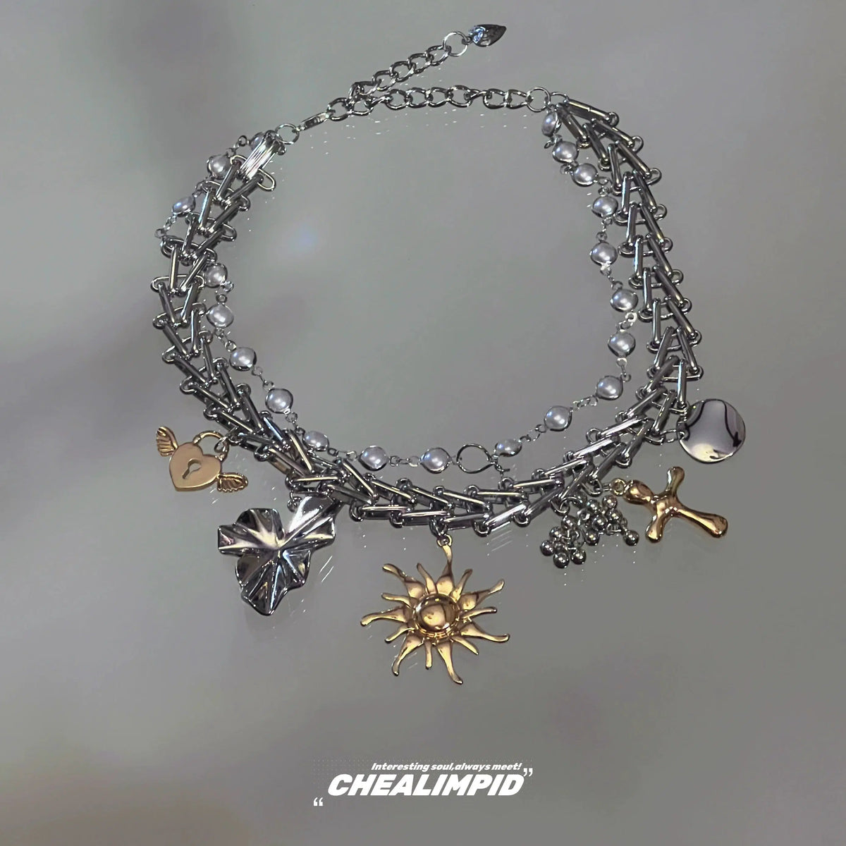 Multi-Charm Layered Necklace