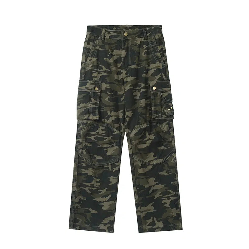 Multi-Pocket Camouflage Pants