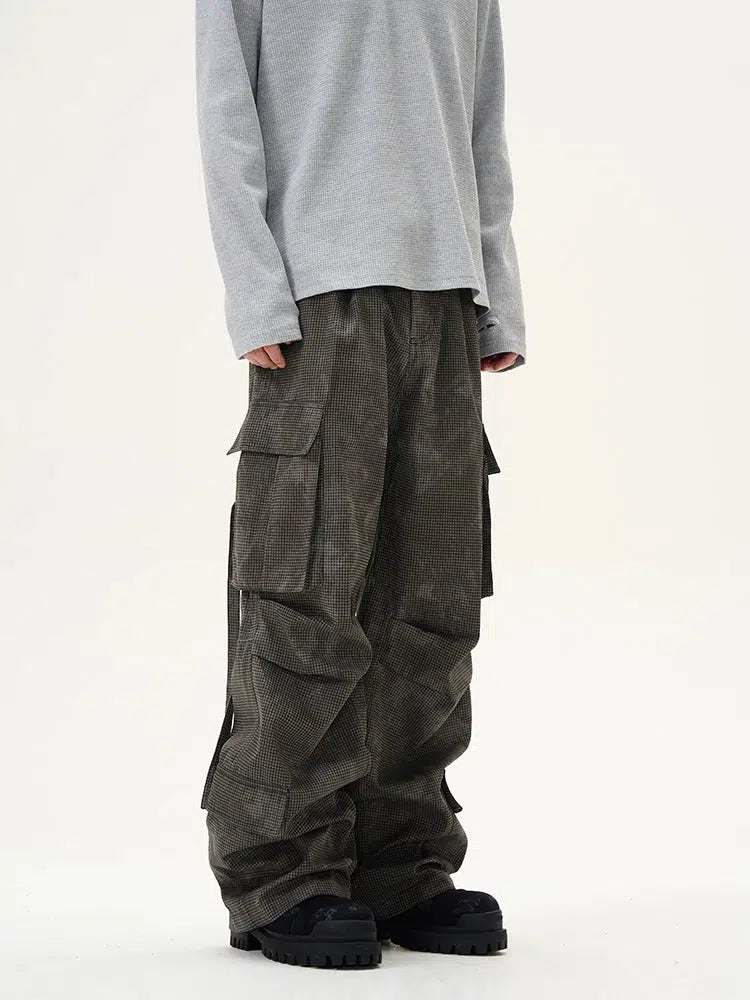 Multi-Pocket Denim Cargo Pants