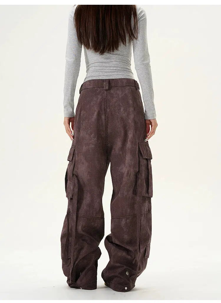 Multi-Pocket Denim Cargo Pants
