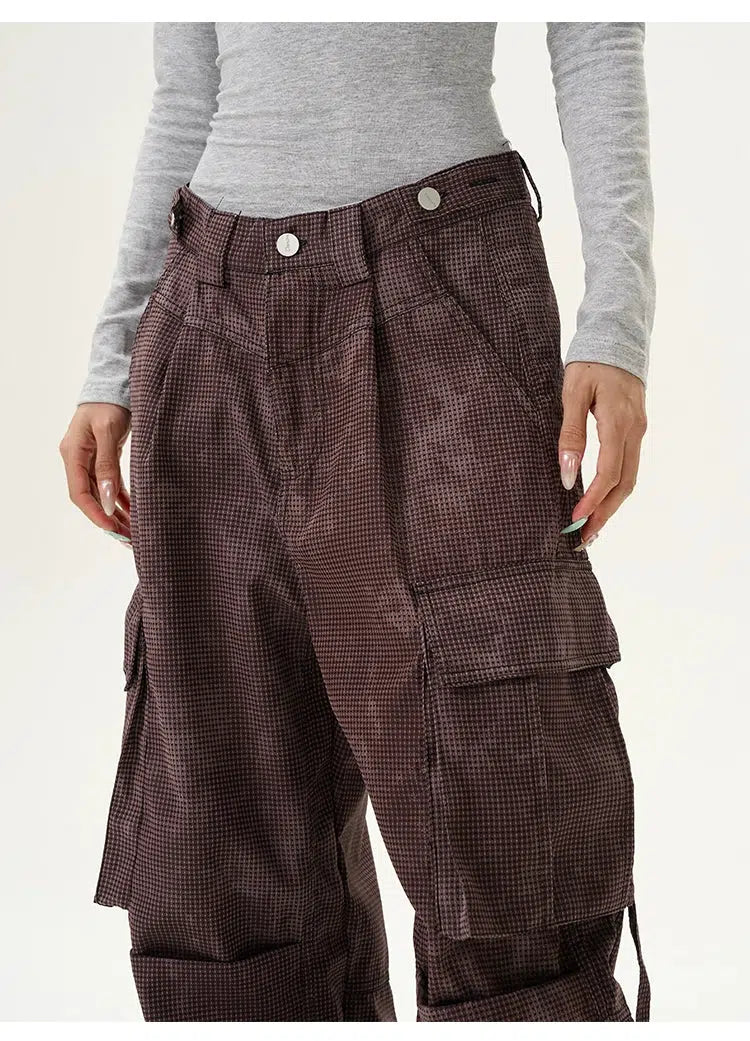 Multi-Pocket Denim Cargo Pants