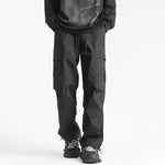 Multi-Pockets Cargo Straight-leg Sweatpants