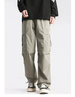 Multi-Pockets Cargo Straight-leg Sweatpants