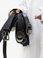 Multi-Style Leather Belts with Decorative Buckles