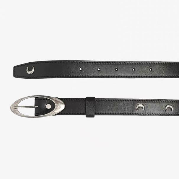 Multi-Style Leather Belts with Decorative Buckles