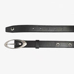 Multi-Style Leather Belts with Decorative Buckles