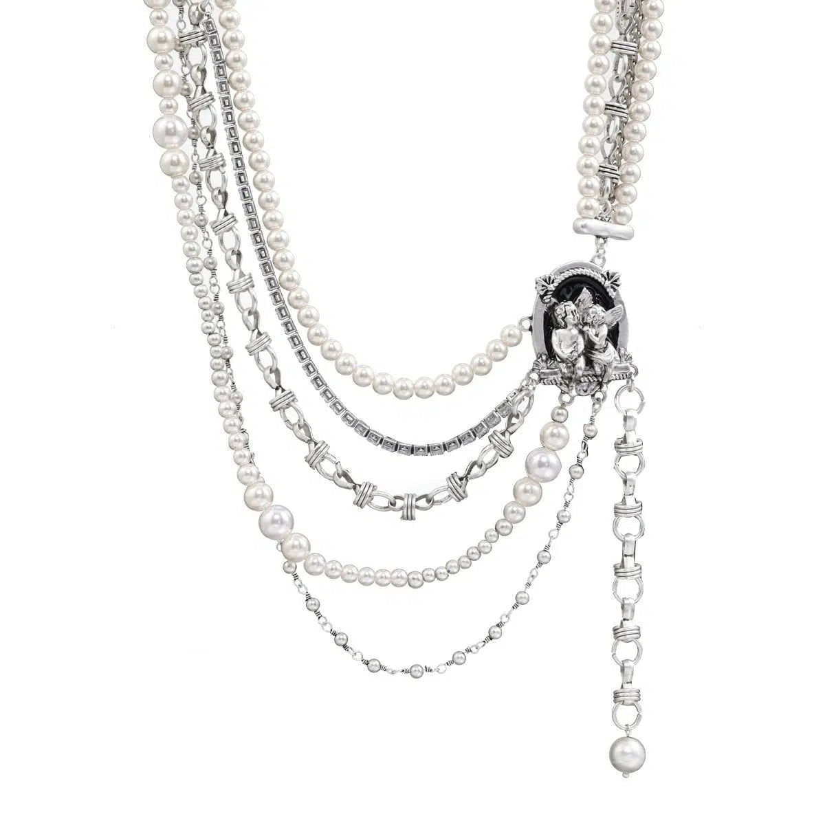 Multi-layered Pearl Necklace