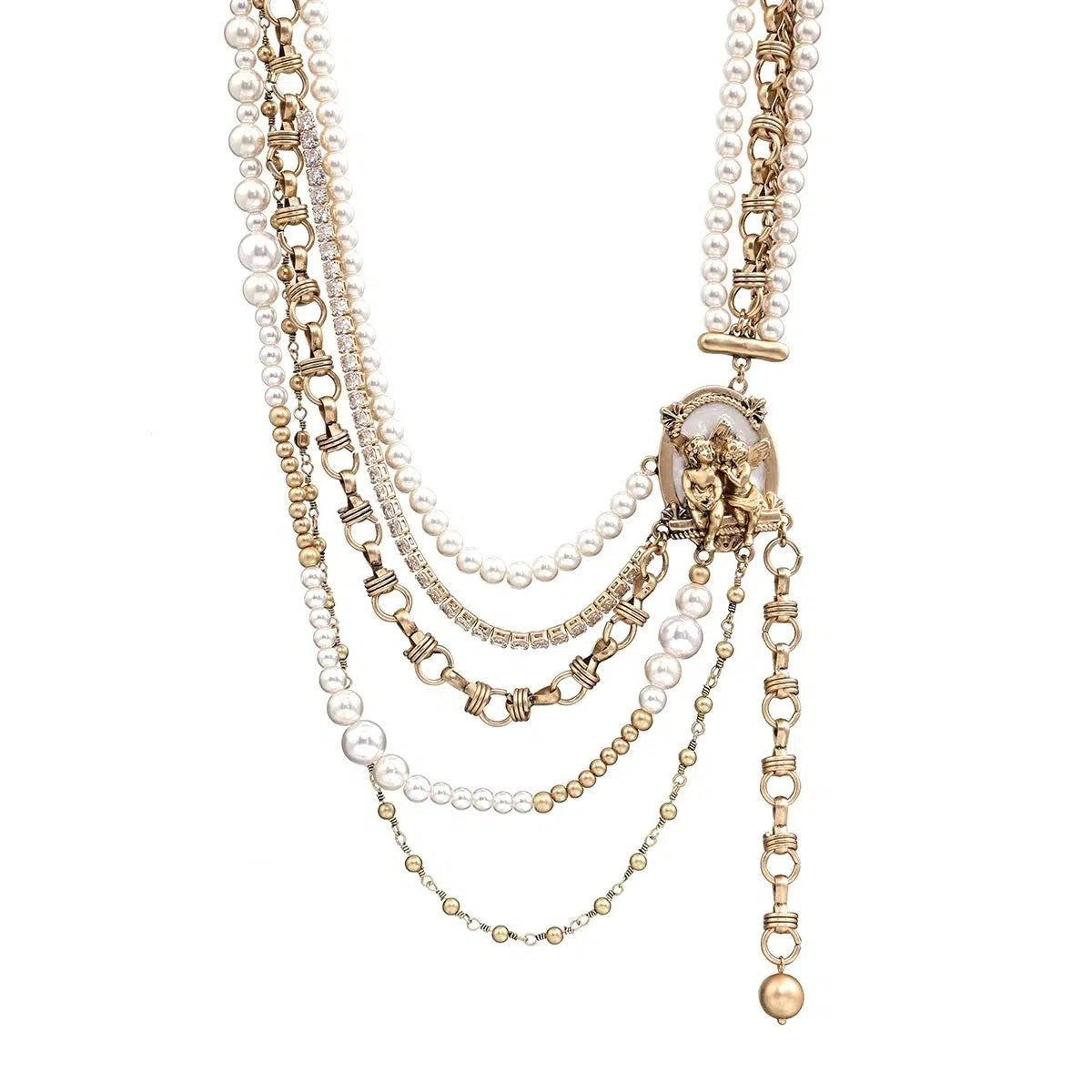 Multi-layered Pearl Necklace