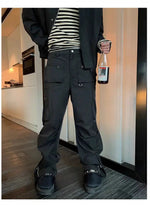 Multi-pocket Double-pleated Cargo Pants