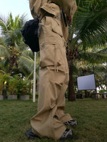 Multi-pocket Double-pleated Cargo Pants