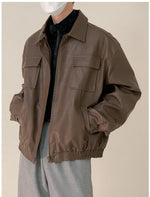 Multi-pocket Leather Jacket