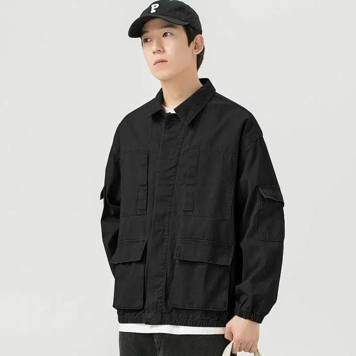 Multi-pocket Shirt Jacket