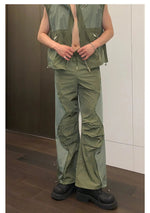 Multi-zipper Sleeveless Nylon Jacket