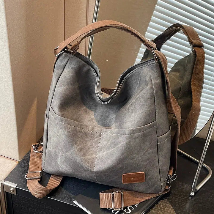 Multiple Pockets Canvas Backpack