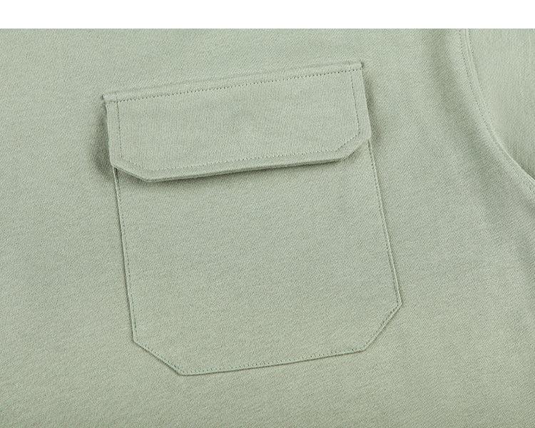 Multiple Pockets Drop Shoulder T-shirt