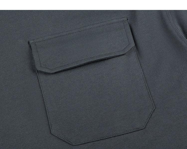 Multiple Pockets Drop Shoulder T-shirt