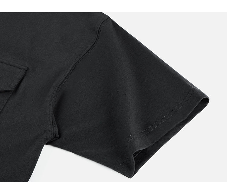 Multiple Pockets Drop Shoulder T-shirt