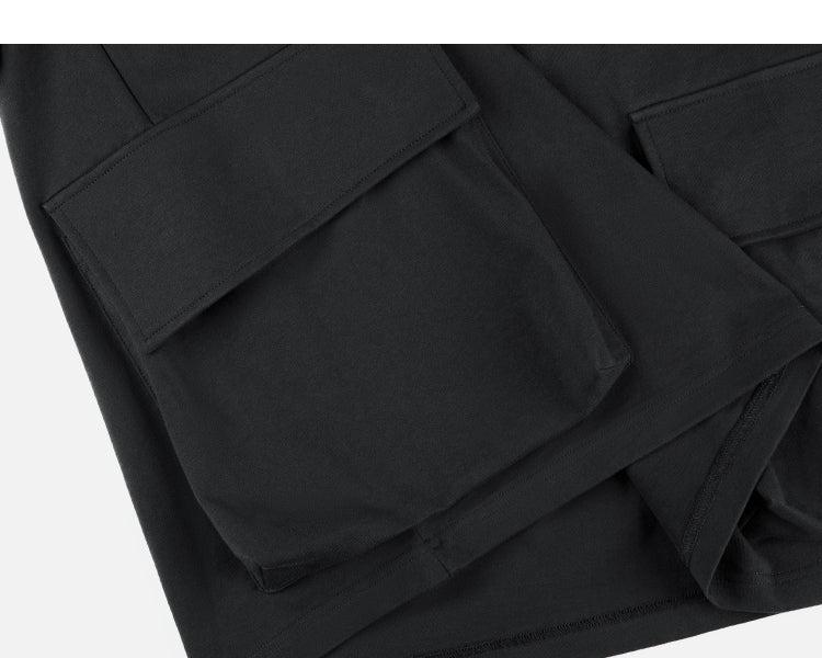 Multiple Pockets Drop Shoulder T-shirt