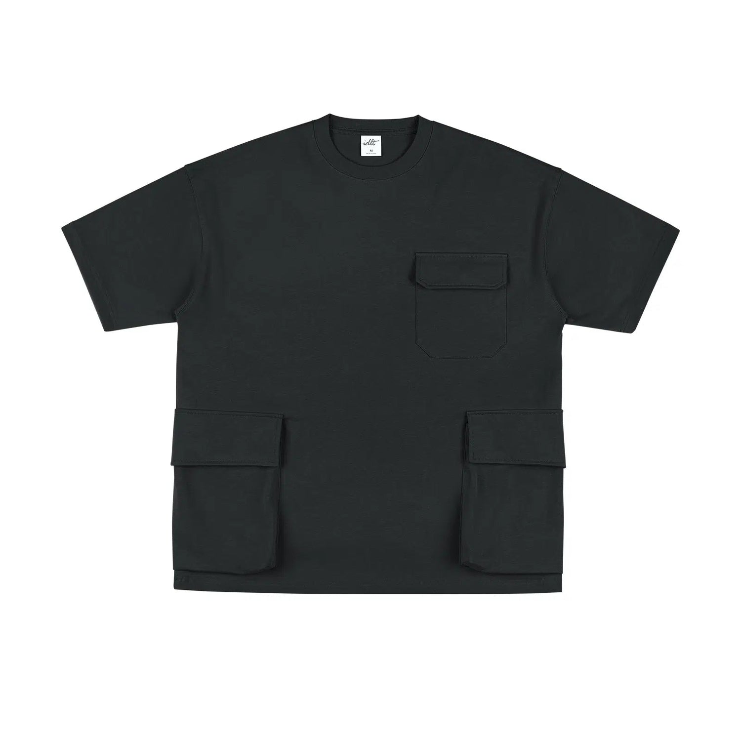 Multiple Pockets Drop Shoulder T-shirt